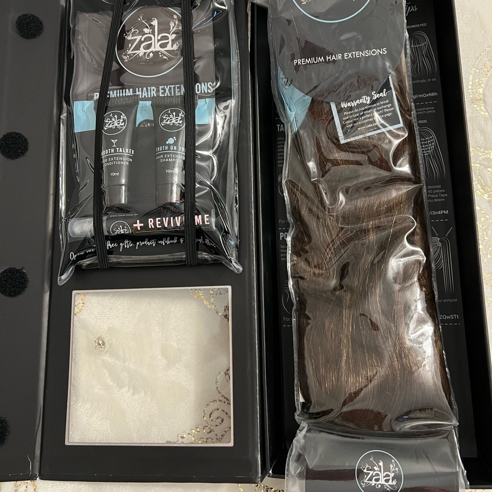 Brand new never worn zala hand tied weft extensions MOCHA BROWN